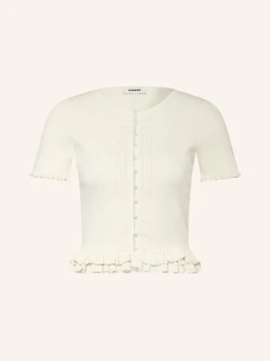 Sandro Sweter Z Falbanami weiss