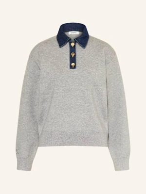 Sandro Sweter Z Mieszanki Materiałów grau