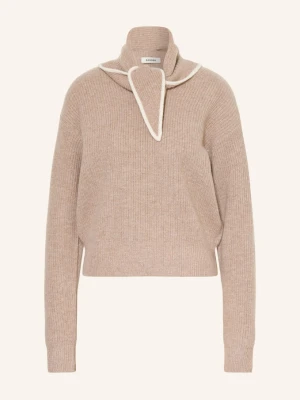 Sandro Sweter Z Odpinaną Chustą beige