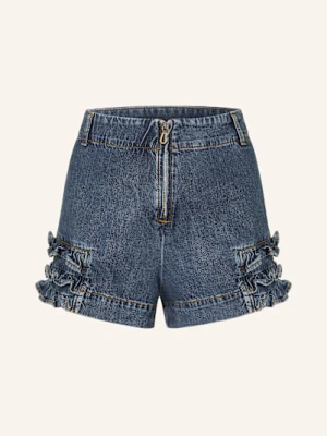Sandro Szorty Jeansowe Z Falbanką blau