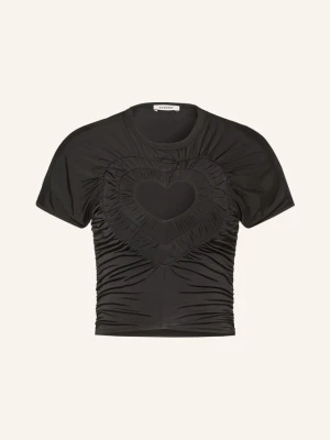 Sandro T-Shirt Z Wycięciami schwarz CZARNY