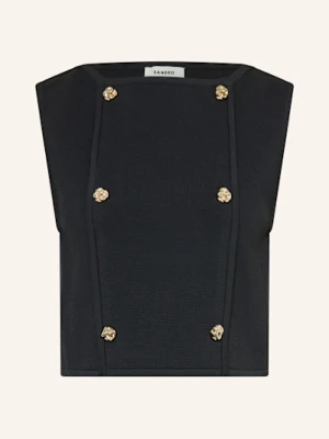 Sandro Top Z Dzianiny schwarz