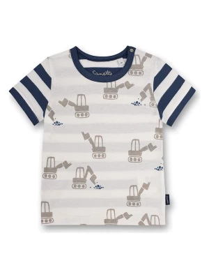 Sanetta Kidswear Koszulka "Little Builder" w kolorze kremowo-granatowym rozmiar: 56