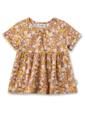 Sanetta Kidswear Sukienka w kolorze jasnobrązowo-jasnoróżowo-żółtym rozmiar: 86
