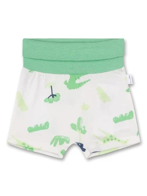 Sanetta Kidswear Szorty w kolorze biało-zielonym rozmiar: 74