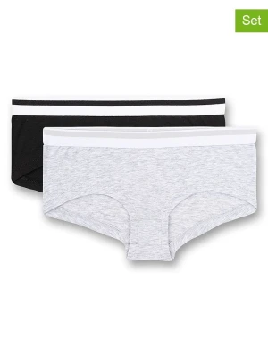 Sanetta Pełne majtki (2 pary) w kolorze czarno-jasnoszarym rozmiar: 128