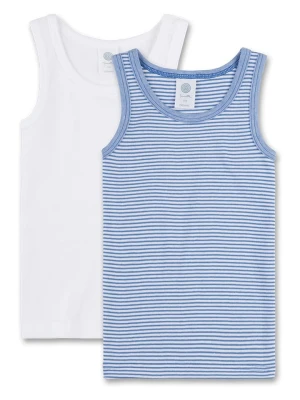 Sanetta Podkoszulki (2 szt.) w kolorze biało-niebieskim rozmiar: 104