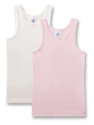Sanetta Podkoszulki (2 szt.) w kolorze białym i jasnoróżowym rozmiar: 116