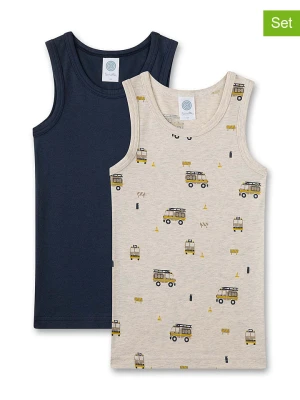 Sanetta Podkoszulki (2 szt.) w kolorze granatowym i beżowym rozmiar: 104