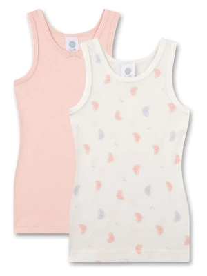 Sanetta Podkoszulki (2 szt.) w kolorze jasnoróżowo-białym rozmiar: 80
