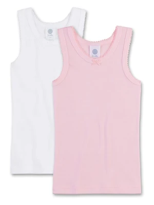 Sanetta Podkoszulki (2 szt.) w kolorze jasnoróżowym i białym rozmiar: 116