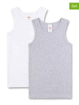 Sanetta Podkoszulki (2 szt.) w kolorze szarym i białym rozmiar: 116