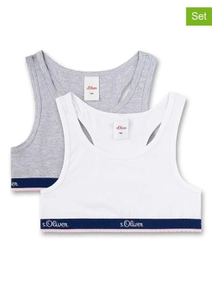 Sanetta Topy (2 szt.) w kolorze białym i szarym rozmiar: 128