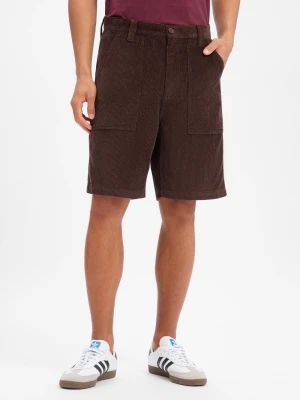 Santa Cruz Męskie sztruksowe bermudy - szorty Opus Dot Workwear Mężczyźni Bawełna (100%) brązowy,