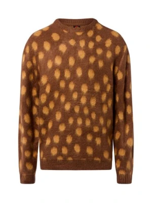 Santa Cruz Sweter - Jaguar Knit Mężczyźni Sztuczne włókno brązowy wzorzysty,
