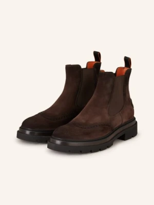 Santoni Botki Chelsea Blockage braun