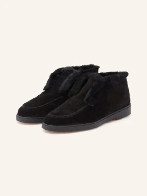 Santoni Botki Fortune schwarz CZARNY