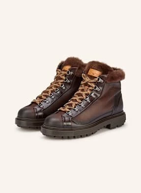 Santoni Botki Sznurowane Farcry braun