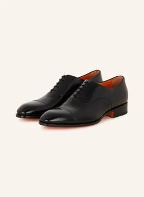 Santoni Buty Sznurowane Carter schwarz