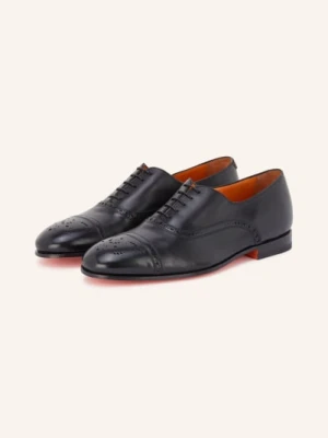 Santoni Buty Sznurowane Gentry schwarz