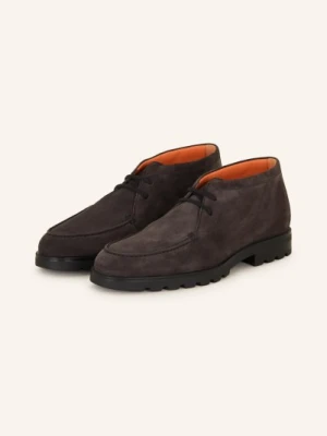 Santoni Buty Sznurowane grau
