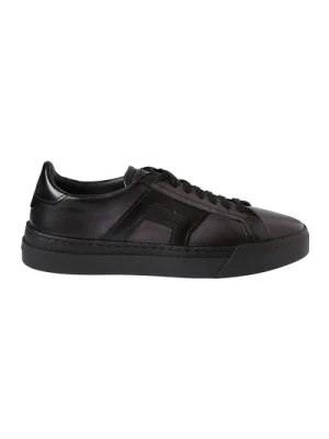 Santoni, Czarne Dbs3 Sneakersy Black, male,