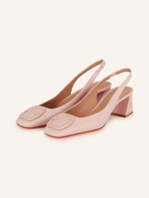 Santoni Czółenka Z Odkrytą Piętą Lemon rosa