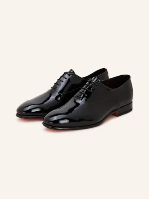 Santoni Lakierowane Buty Sznurowane Nova schwarz