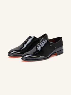 Santoni Lakierowane Buty Sznurowane Nova schwarz