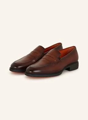 Santoni Loafersy Easy braun