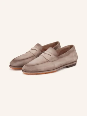 Santoni Mokasyny Carlo beige
