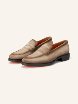 Santoni Mokasyny Easy braun