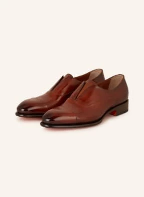 Santoni Pantofle Carter braun