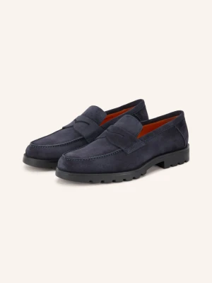 Santoni Penny Loafers blau GRANATOWY