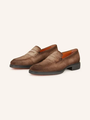 Santoni Penny Loafers braun