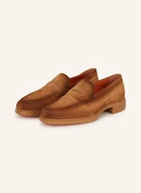 Santoni Penny Loafers Easy braun