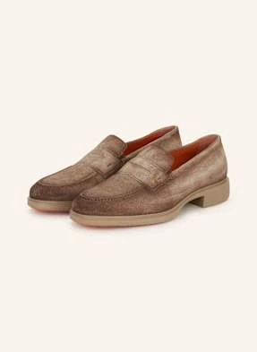 Santoni Penny Loafers Easy braun