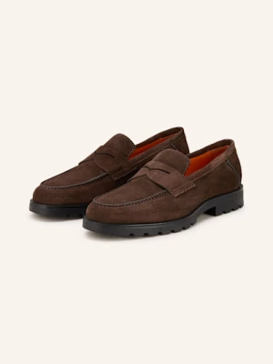 Santoni Penny Loafers Rock braun