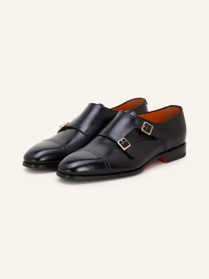 Santoni Podwójne Monki Axel schwarz CZARNY