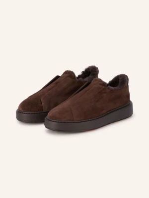 Santoni Sneakersy Wsuwane Victory braun CIEMNOBRĄZOWY