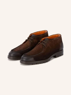 Santoni Sznurowane Botki Rock braun CIEMNOBRĄZOWY