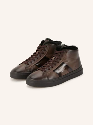 Santoni Wysokie Sneakersy braun