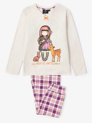 SANTORO London Piżama "Santoro Gorjuss" w kolorze kremowo-fioletowym rozmiar: 104