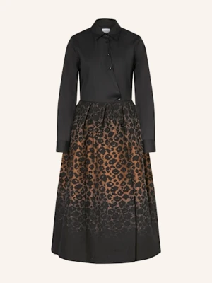 Sara Roka Sukienka Koszulowa Z Mieszanki Materiałów braun