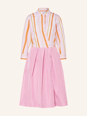 Sara Roka Sukienka Z Mieszanki Materiałów rosa