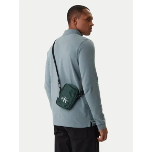Saszetka Calvin Klein Bold Logo Nylon Slim Reporter LV04D3231G Zielony