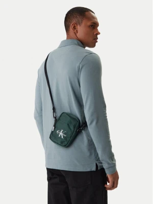 Saszetka Calvin Klein Bold Logo Nylon Slim Reporter LV04D3231G Zielony