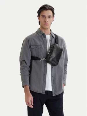 Saszetka Calvin Klein Emblem Aop Coated Square Sling LV04D3335G Czarny