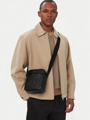 Saszetka Calvin Klein Emblem Aop Deboss Reporter LV04D3562G Czarny