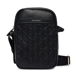 Saszetka Calvin Klein Emblem Aop Emboss Slim Reporter LV04D3228G Czarny